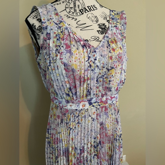 🧨SALE ANTHROPOLOGIE TRACY REESE FLORAL PLEATED FLORAL DRESS - Picture 5 of 8